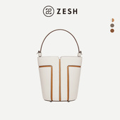 ZESH 云襟小号水桶包斜挎包单肩包大容量包包女款 泽尚 吴宣怡同款
