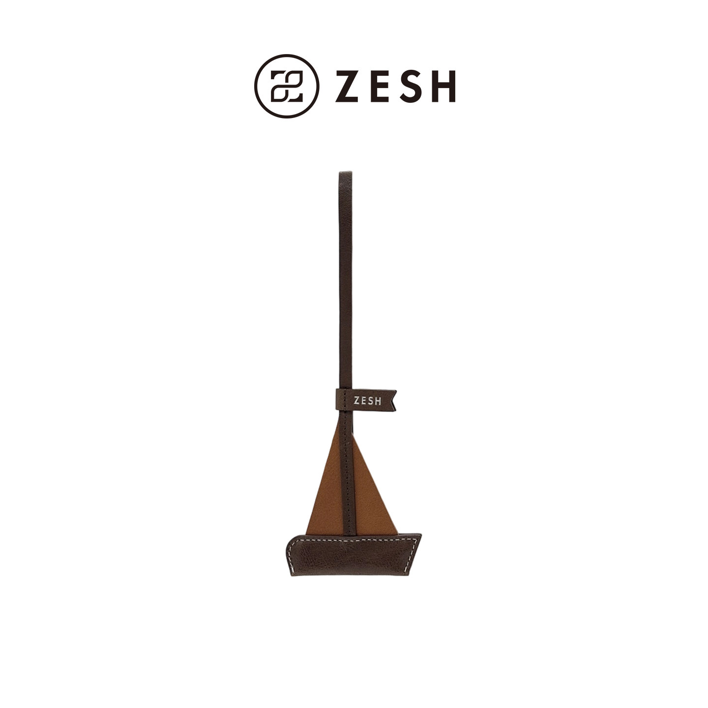 ZESH/泽尚 帆船挂件包包真皮配件时尚精致挂饰斜挎包包女包吊饰