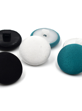 包布钮扣缎面高档包布纽扣绸缎布扣子黑色白色精致开衫大扣布包扣