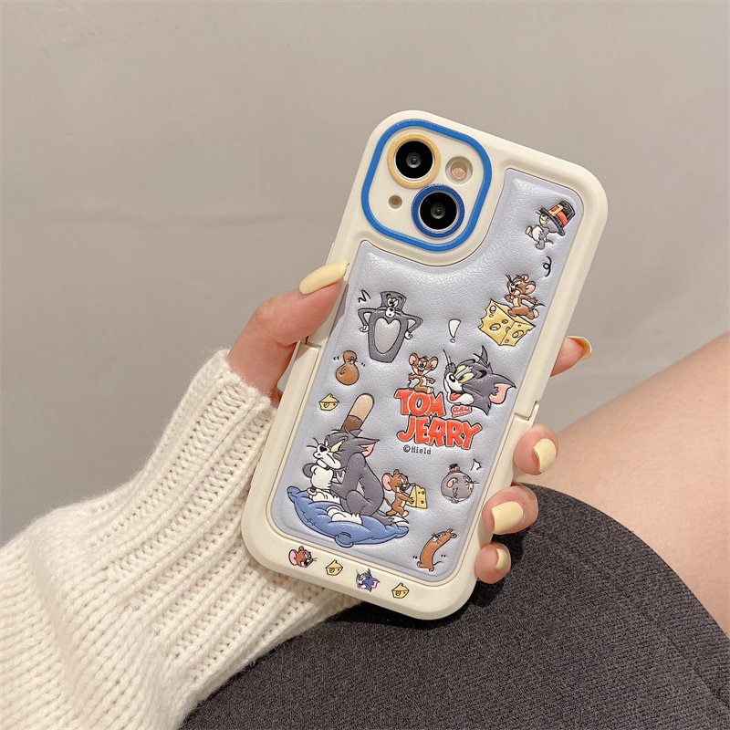 潮牌卡通猫和老鼠苹果15手机壳适用iphone14pro max保护套11/12高档皮纹苹果13男女情侣款15pro创意新款个性使用感如何?