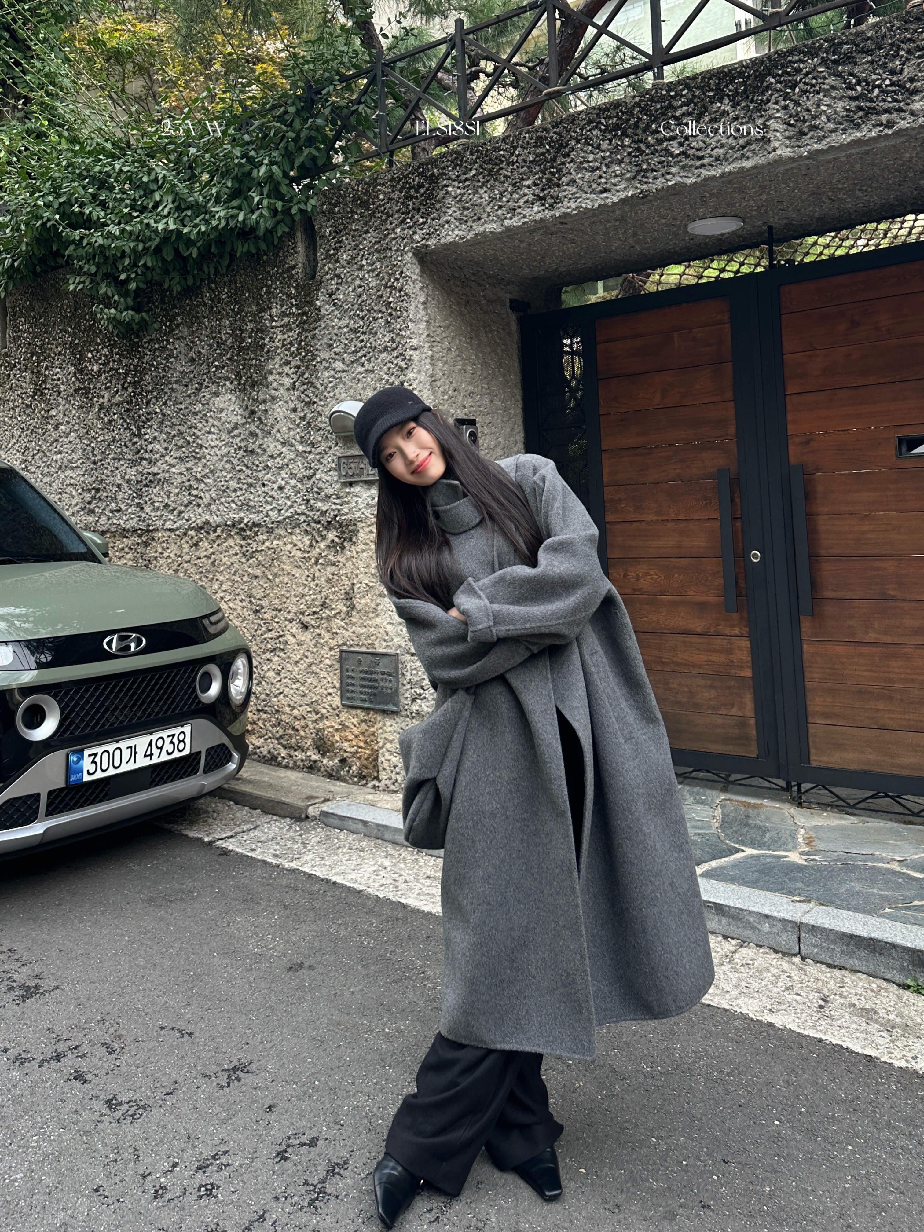 ELSISSI爱姐家立领双面羊绒大衣