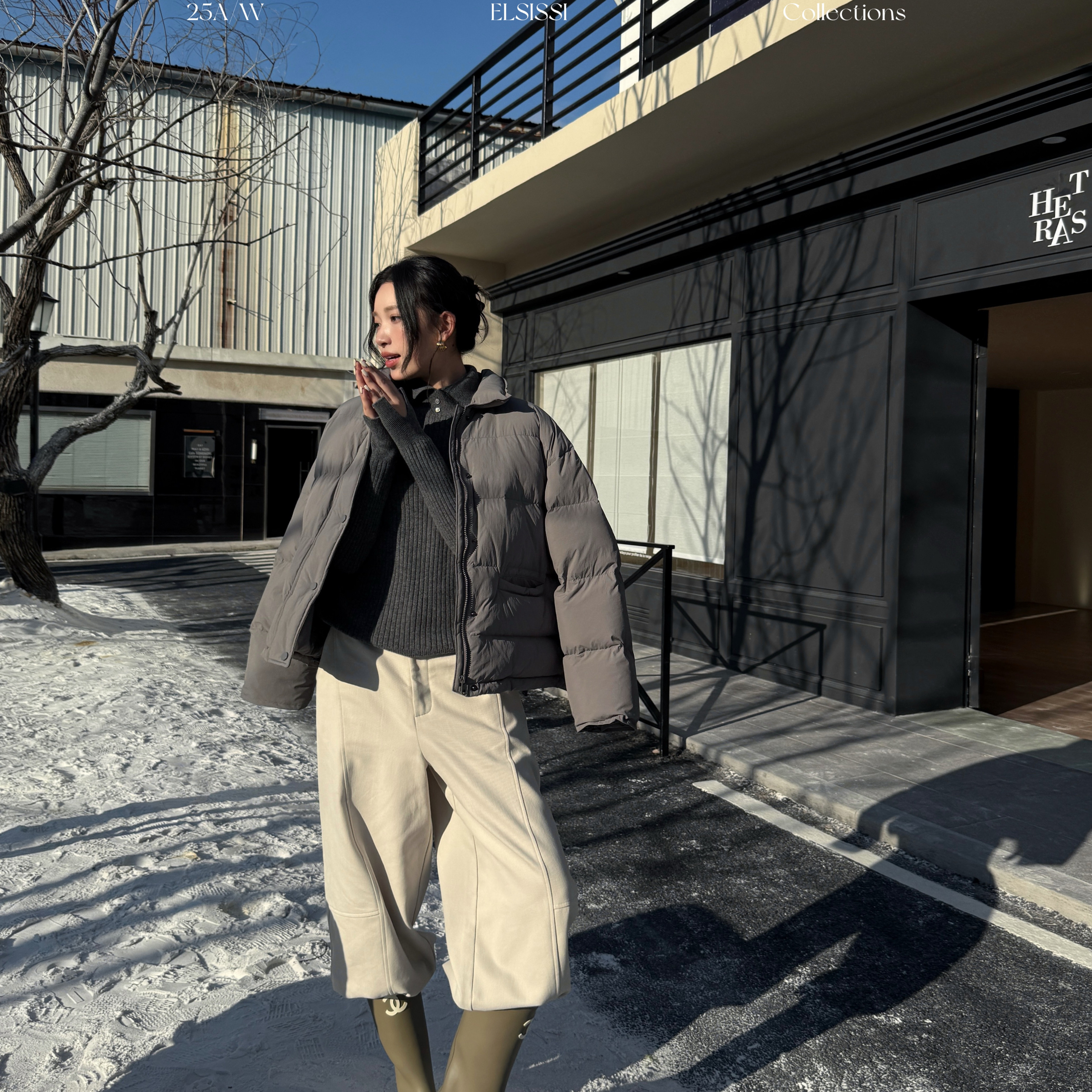 爱姐家正品D翻领90鸭绒短款羽绒