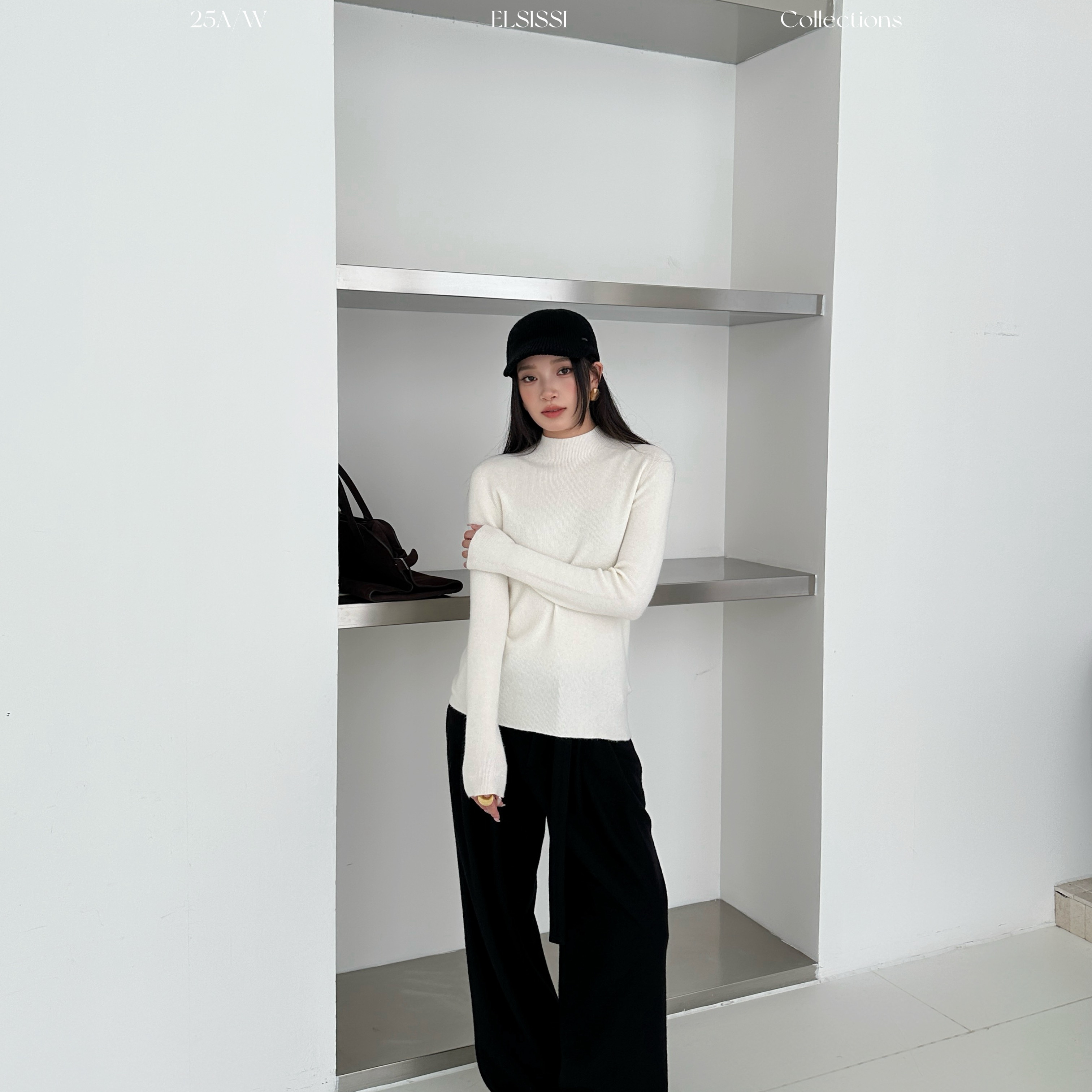 2025春季新款半高领纯色毛衣