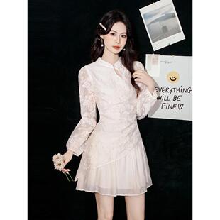 JOYIASS新中式覆古国风高级洋气旗袍晚礼服名媛气质减龄刺绣不规