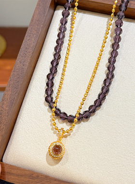 法式复古优雅宫廷风气质百搭双层项链轻奢小众高级感时尚锁骨