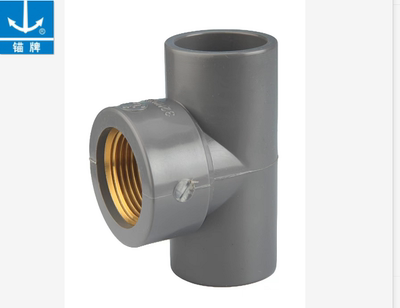 锚牌PVC-U化工灰色给水三通PVC三通UPVC三通1寸DN25内径32mm