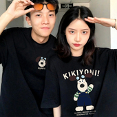 网红套装 情侣装 衣服潮牌男 2025新款 小众高级感t恤特别 夏季 短袖