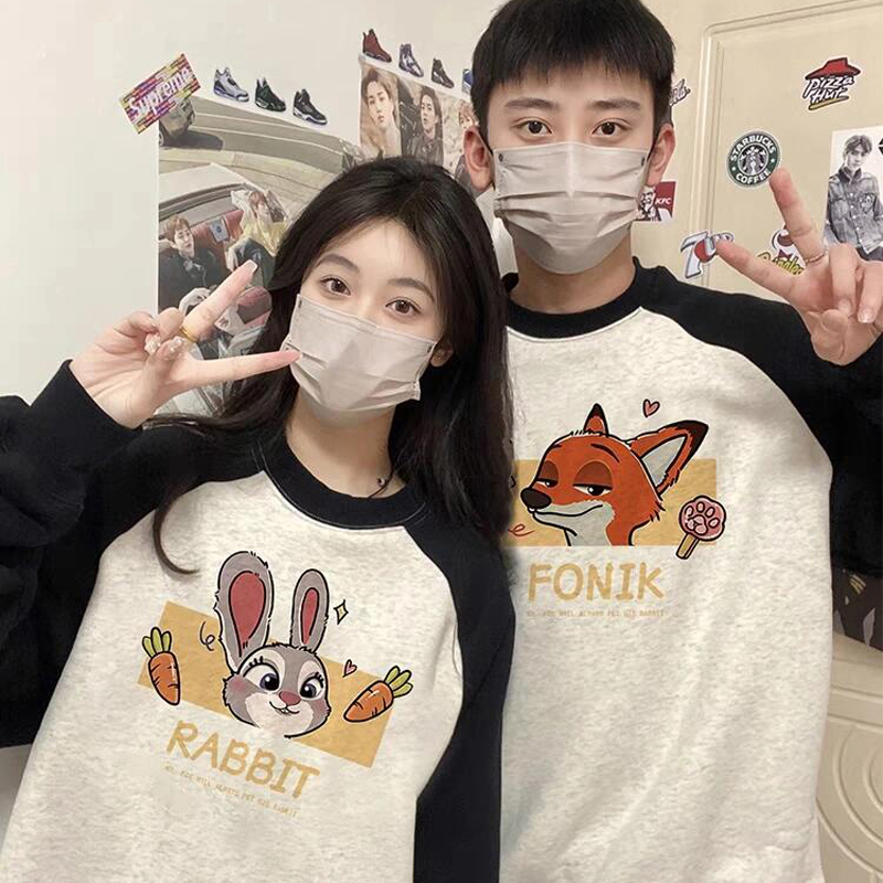 不一样的情侣装卫衣春秋款