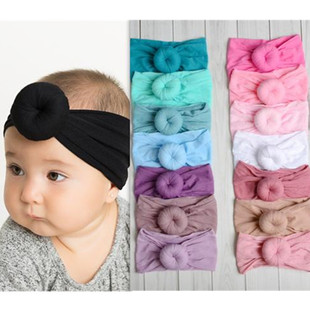 Baby wide headband stockings headband婴儿宽头带宝宝圆球头箍