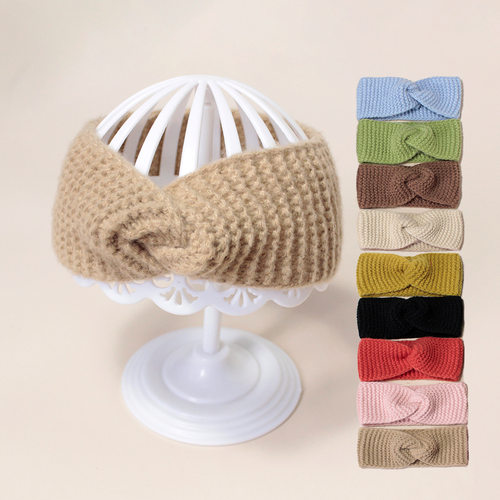 child hair accessories knitted yarn hairband girl headband