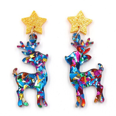 耳环New earrings fashionable cute Christmas pendant eardrop