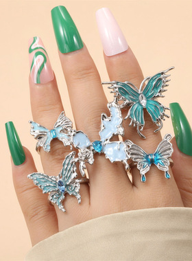 Animal Fashion Butterfly Openings Set Ring Handmade Ring戒指