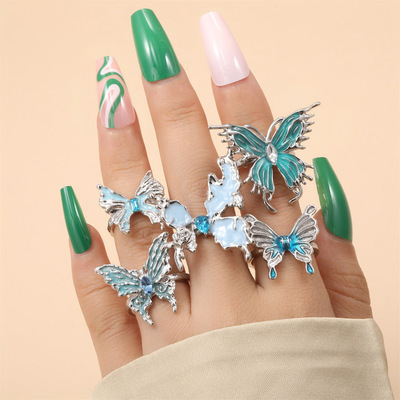 Animal Fashion Butterfly Openings Set Ring Handmade Ring戒指