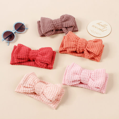 baby children's hair accessories knitted large bow headband