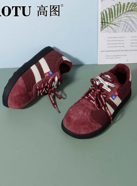 高图时尚休闲鞋女2025冬季新款牛皮绒面复古潮流休闲鞋6516-80225