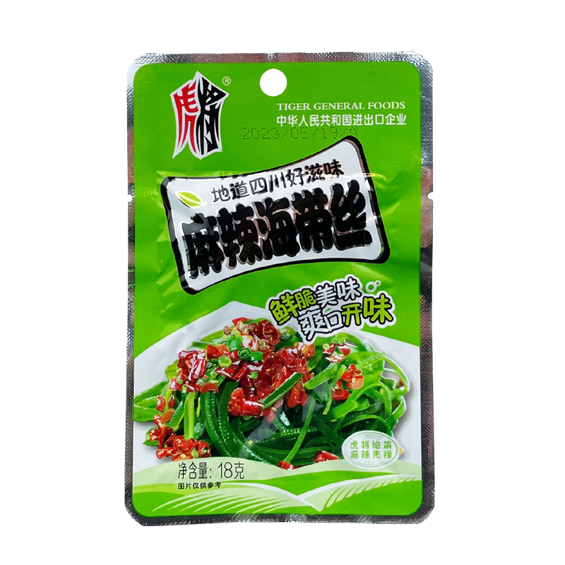 虎将麻辣海带丝22g香辣裙带菜海藻菜开袋即食小包装下饭菜早餐粥