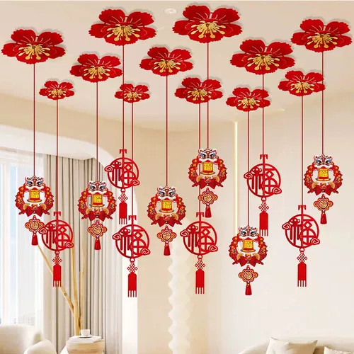 2026 Год Лошади Новый Год Новое Украшение Персонажа Фортуны Весенний Фестиваль Новогодний Подвеска Подвеска Гостиная Торговый Центр Внутренняя Сцена Макет