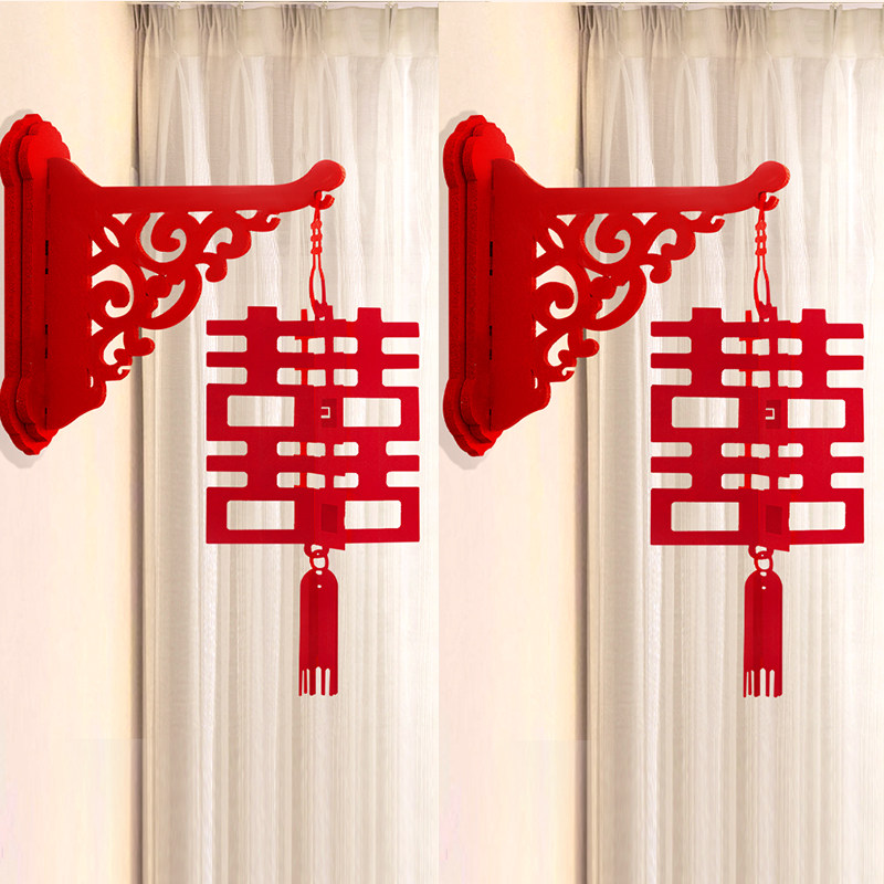 【优惠推荐】房门壁挂立体喜字图片