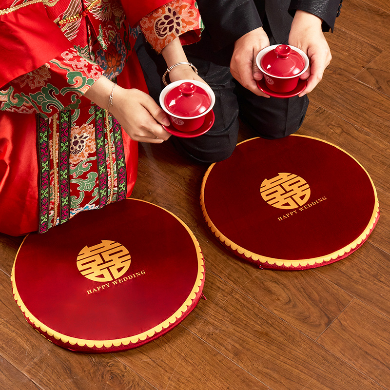 结婚敬茶跪垫一对婚庆用品大全