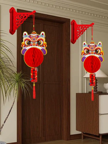 Подвеска-фонарь 2026 Новый год Лошади Новогоднее подвесное украшение декоративная подвеска настенный кронштейн для двери Новогодняя раскладка двери