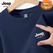 秋冬宽松运动卫衣上衣男款 JEEP吉普国潮加绒加厚保暖男士 2025新款