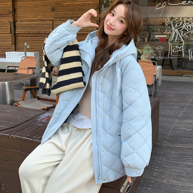 轻薄羽绒服女大码200斤胖mm秋冬高级感宽松加肥显瘦鸭绒连帽外套3