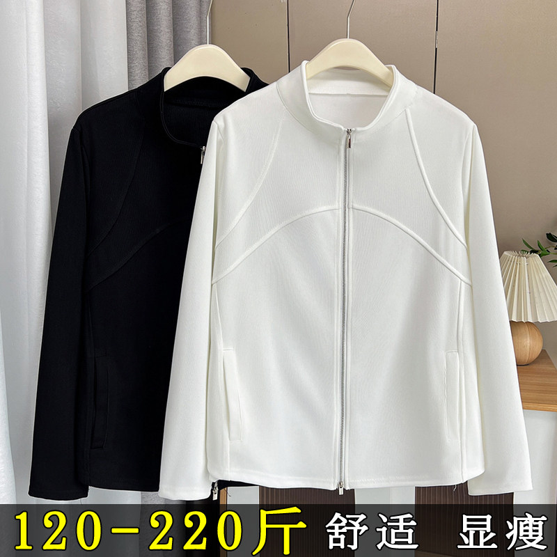 大码女装开衫短外套休闲立领上衣