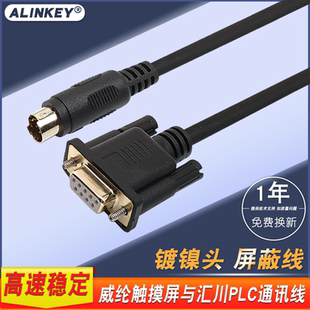 H2U连接 6070 IQ与H1U 6071IP 威纶通 汇川PLC与威纶触摸屏通讯线