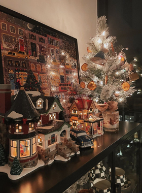 【500片装】绝美！ins节日送礼金箔冬灯人间烟火拼图洋气装饰画Ｄ