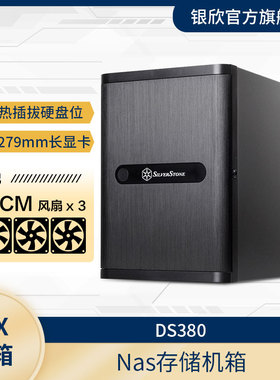 银昕Nas机箱 存储ITX服务器机箱DS380 相容8x3.5热插拔硬盘