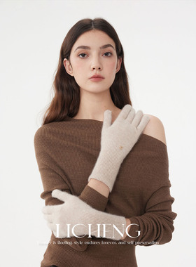 甄选之作100%纯山羊绒手套女送礼