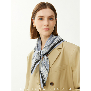 礼诚 100%桑蚕丝丝巾真丝方巾夏季头巾女包头春秋装饰领巾送礼物