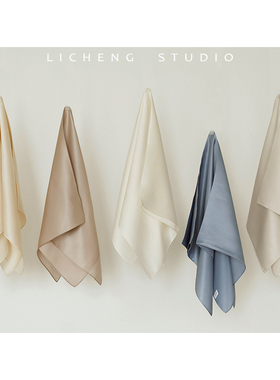 65x65 纯色真丝小方巾韩国领巾春秋简约气质百搭桑蚕丝丝巾围巾女