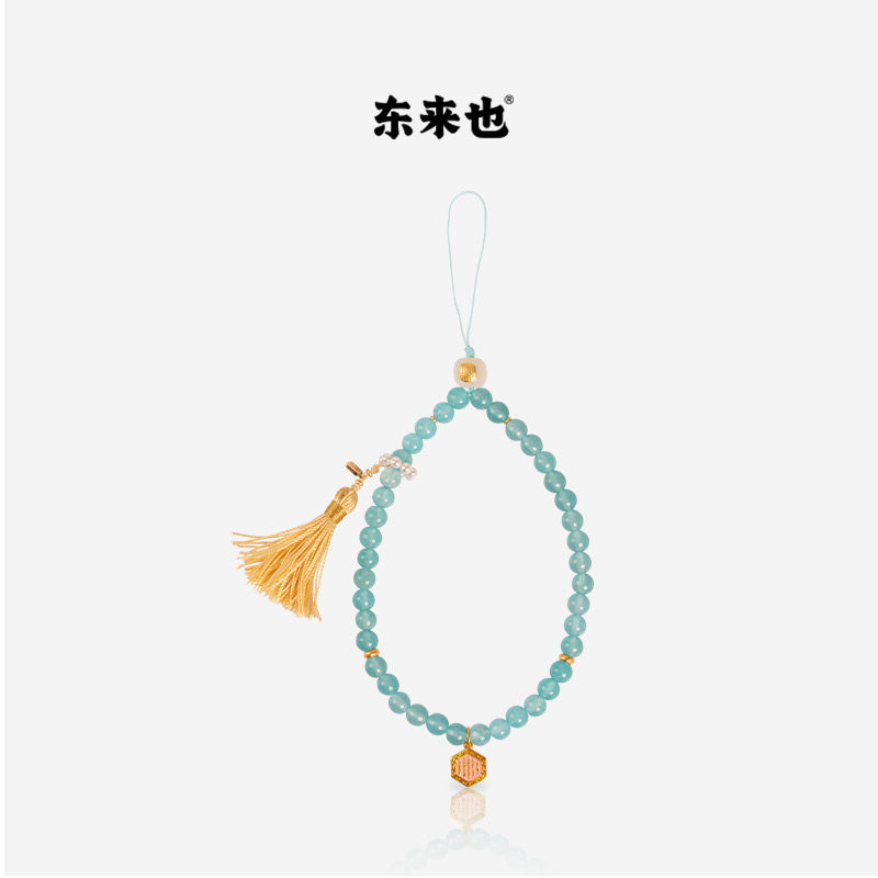 东来也蓝色海岸原创自制手机挂链中国风文艺挂绳手机壳挂链天河石串珠相机挂饰耳机套配件挂绳饰品手腕带女,3C数码配件,手机挂件/手机链,淘宝优惠券,粉丝福利购,淘宝优惠卷