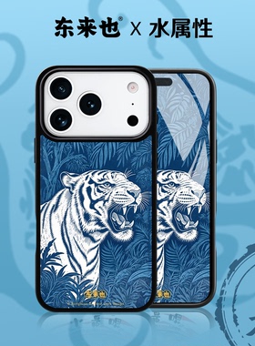 「五行水能量」东来也适用于苹果17pro16promax手机壳新款磁吸iPhone15promax14pro13max12pro手机套青溟虎啸