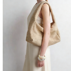 草编纹理托特包米色  极简永不过时