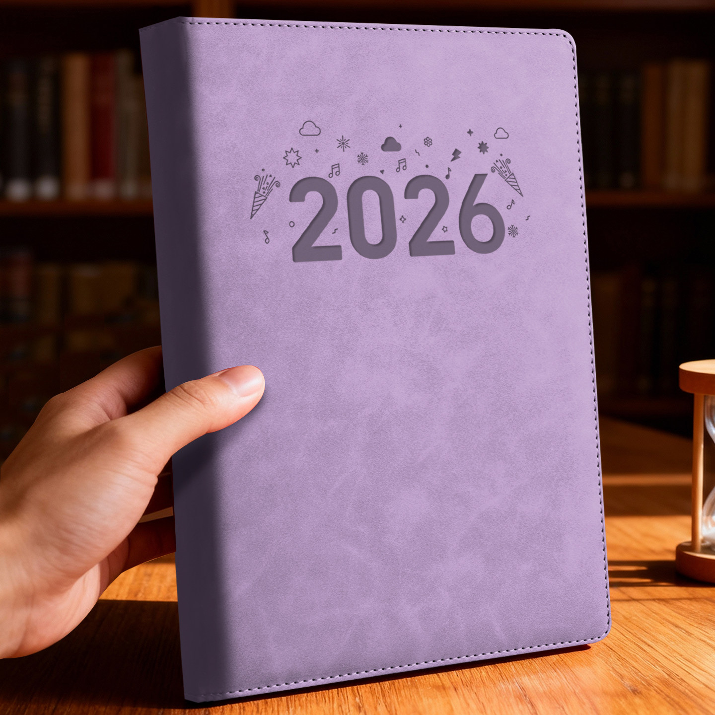 a4加厚笔记本2026年新款大号本子硬皮面记事本成人用商务办公会议记录本支持公司企业定制印logo带笔插超厚b5