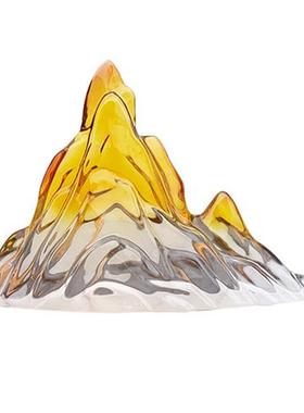 创意透明树脂雕塑假山摆件现代酒店客厅办公室桌面家居玄关装饰品