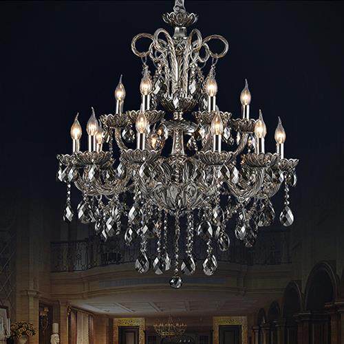 工厂蜡烛水晶灯欧式客厅灯具现代简约卧室餐厅吊灯大气别墅灯