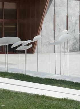 不锈钢风动抽象水景摆件雕塑园林景观售楼部庭院酒店水池美陈装饰