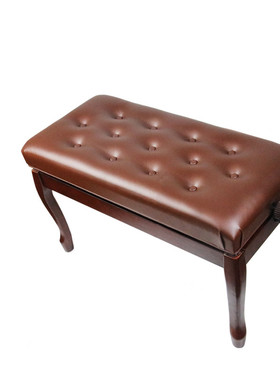 Piano stool bench with adjustable height and box, solid wood