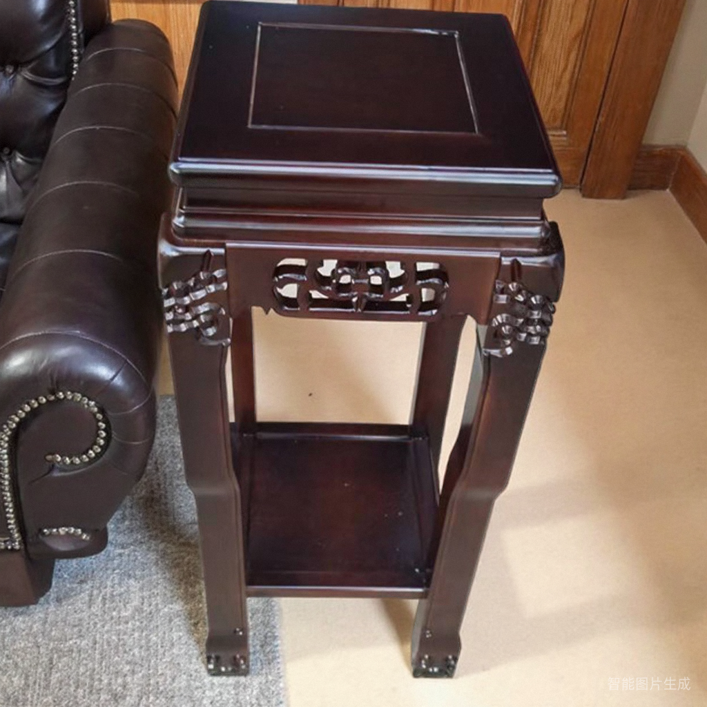 盆景架实木客厅奇石底座鱼缸架超承重方形花架子工艺品置物架包邮