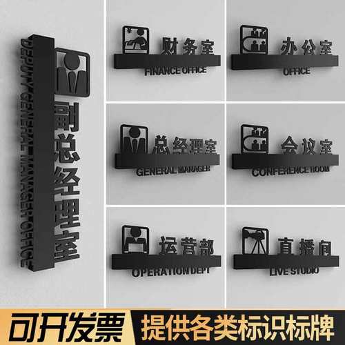 创意亚克力办公室门牌定制