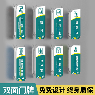 医院门牌双面侧挂亚克力立式医院标识牌牙科口腔诊室医院科室牌挂牌医生办公室指示牌定制专家门诊护士站门牌
