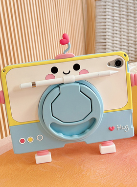 旋转卡通iPad Air5保护套mini6平板壳2022新款iPad10代10.2寸硅胶9适用苹果air3防摔壳4迷你2儿童第九代pro11