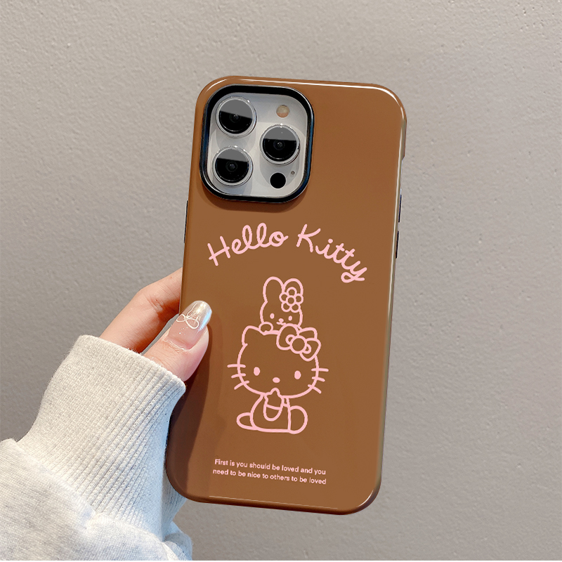 可爱线条哈喽kt兔子手机壳