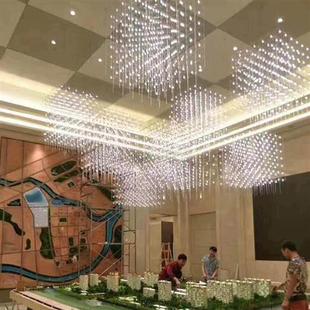 定制满天星led光立方吊灯酒店大堂商场工程灯售楼处沙盘会所灯具