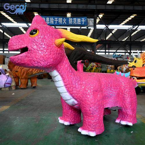 户外广场室内商场儿童引流游乐设备骑行恐龙小车电瓶车定制厂家