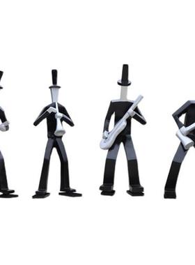 抽象仿铜音乐人物雕塑商业广场美陈酒店大型艺术装饰品玻璃钢摆件