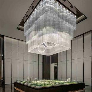 北欧蒲公英吊灯宴会厅水晶灯创意萤火虫灯饰酒店会所吧台大型灯具